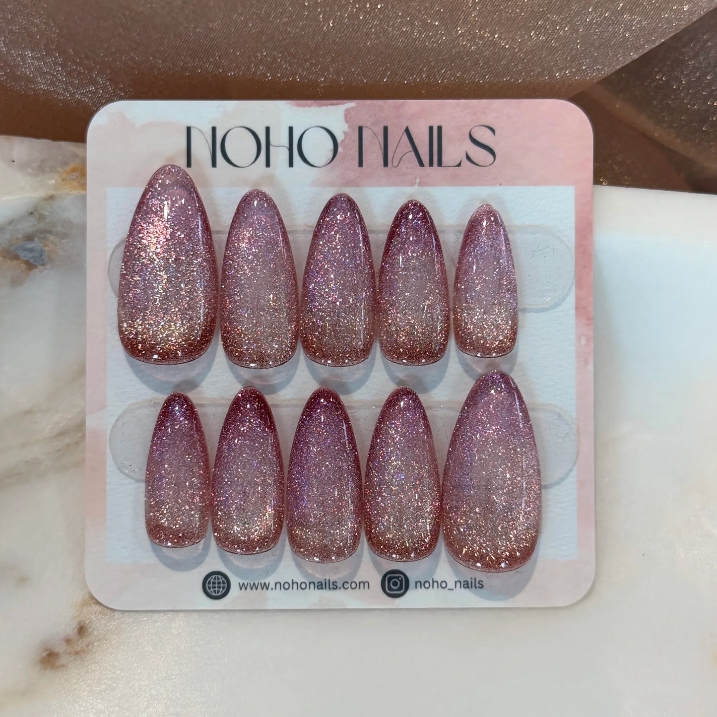 Pinking of Sparkle - Noho Nails