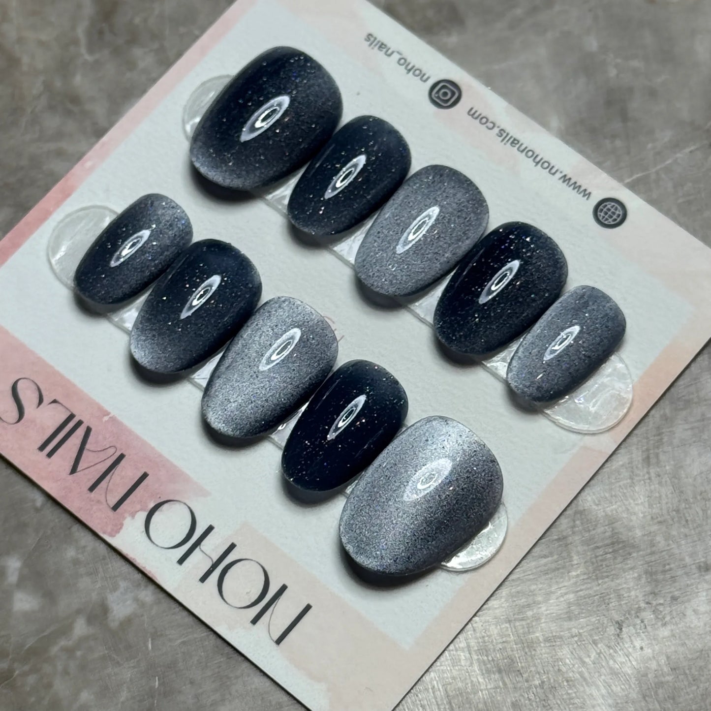 Blue Grey Glow - Noho Nails