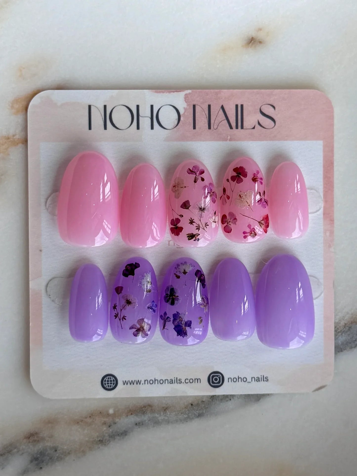 Jelly Pressed Flowers - Noho Nails