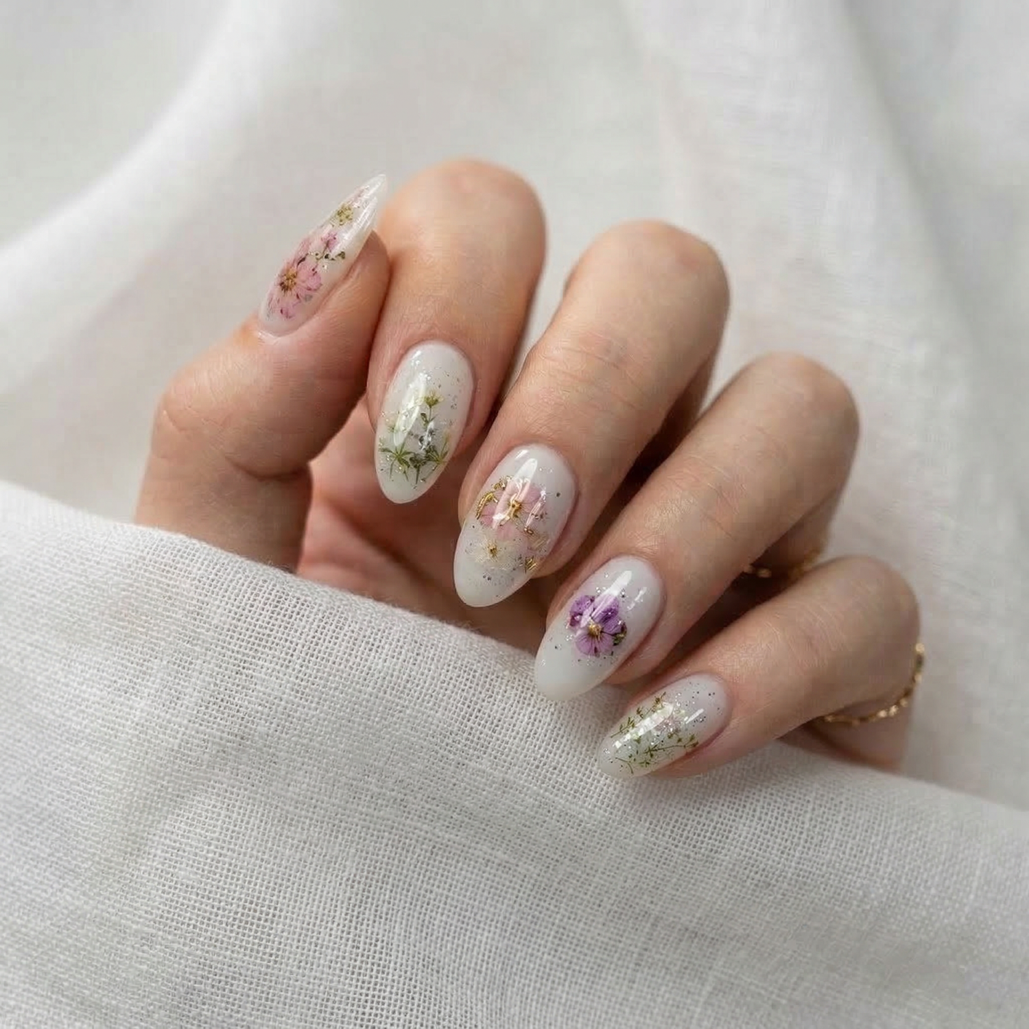 Floral Press-on Nails