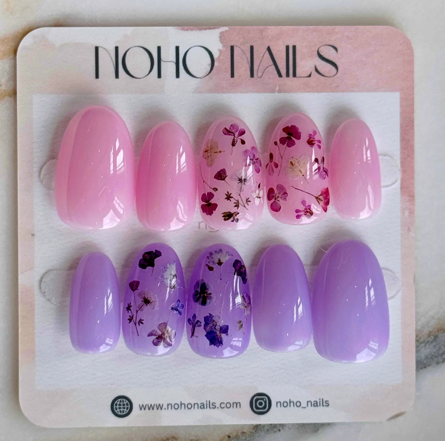 Jelly Pressed Flowers - Noho Nails