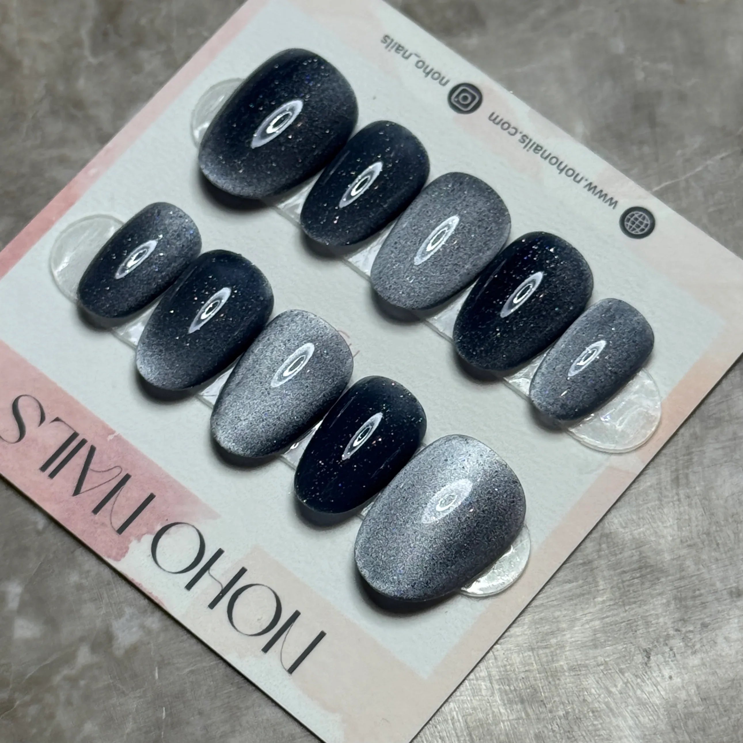 Blue Grey Glow - Noho Nails