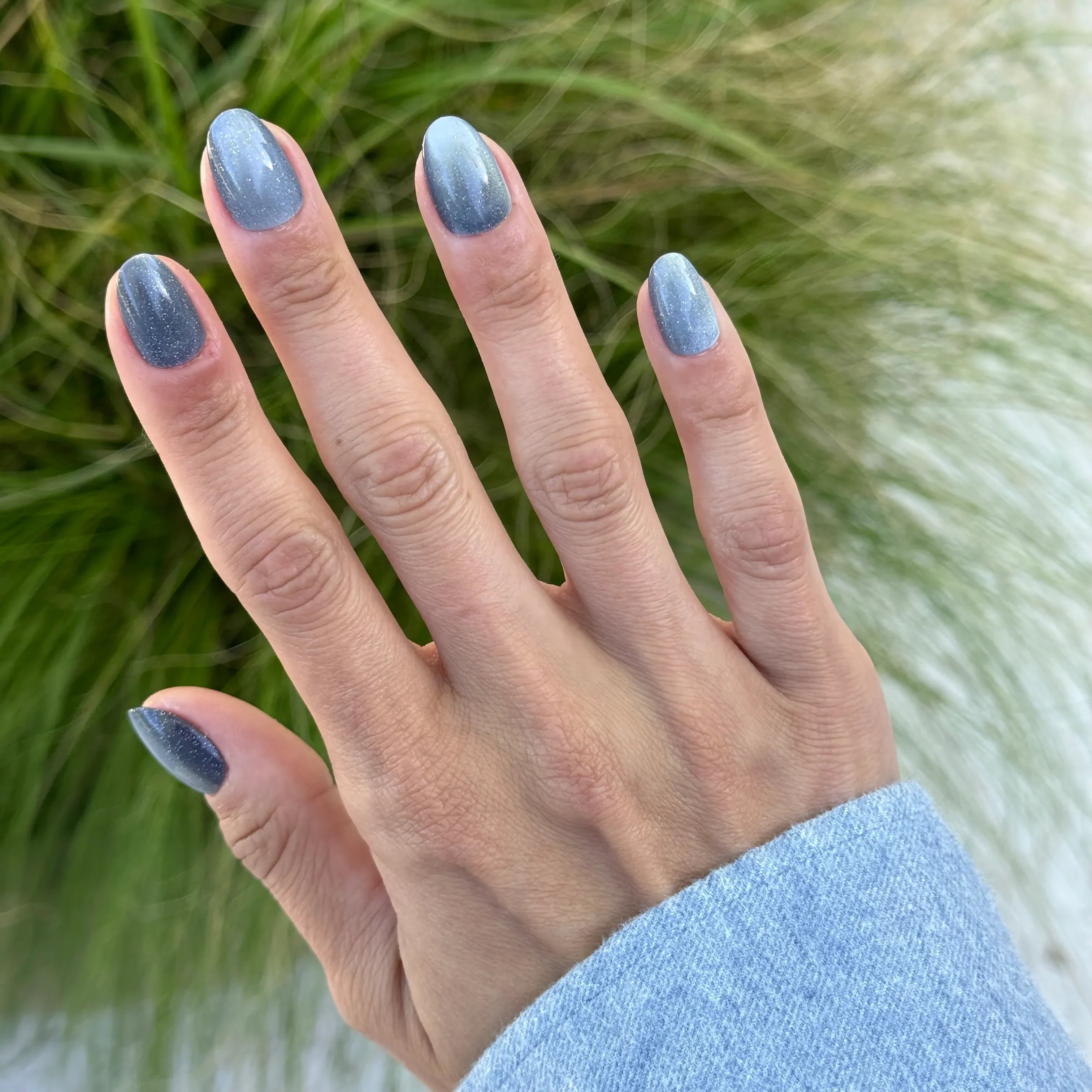 Blue Grey Glow - Noho Nails