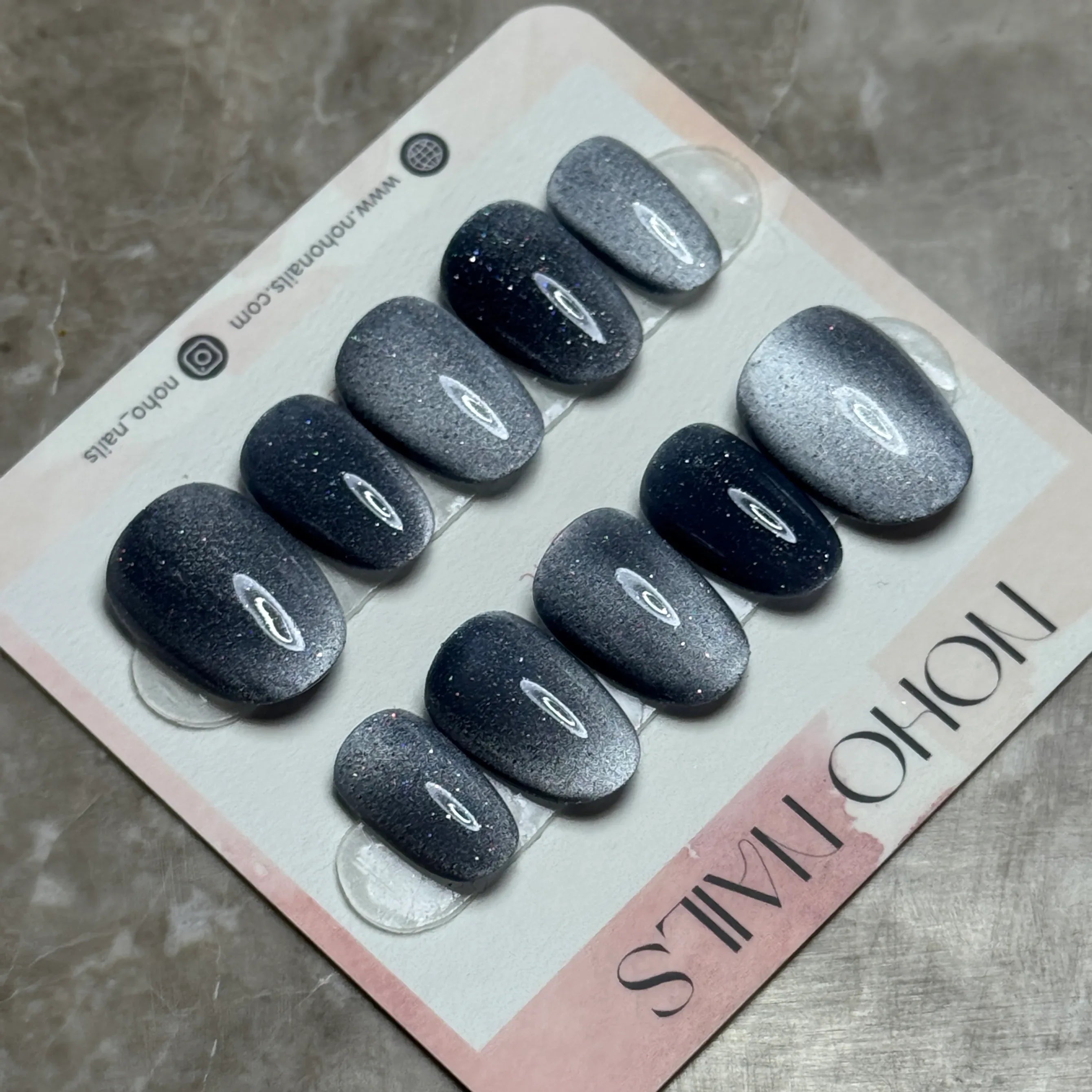 Blue Grey Glow - Noho Nails