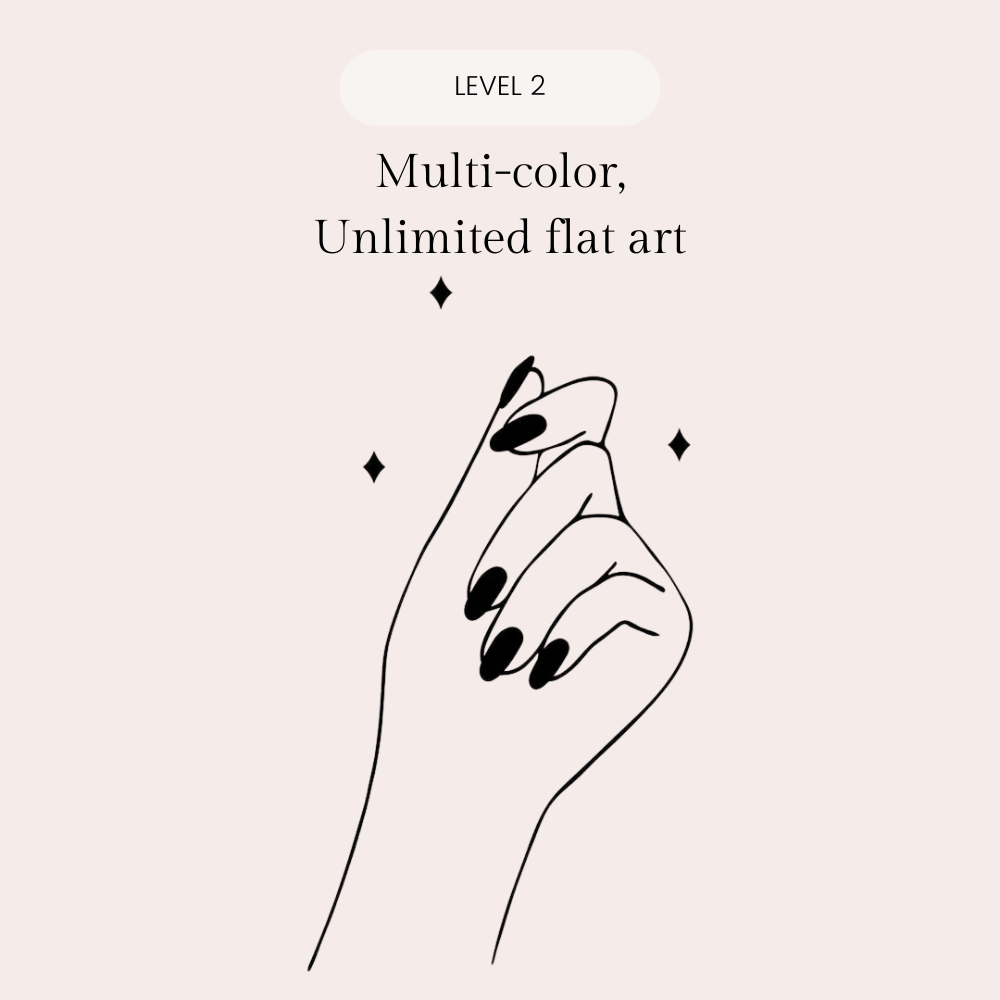 Custom Set* Design Level 2 (Multi-color, unlimited flat art)
