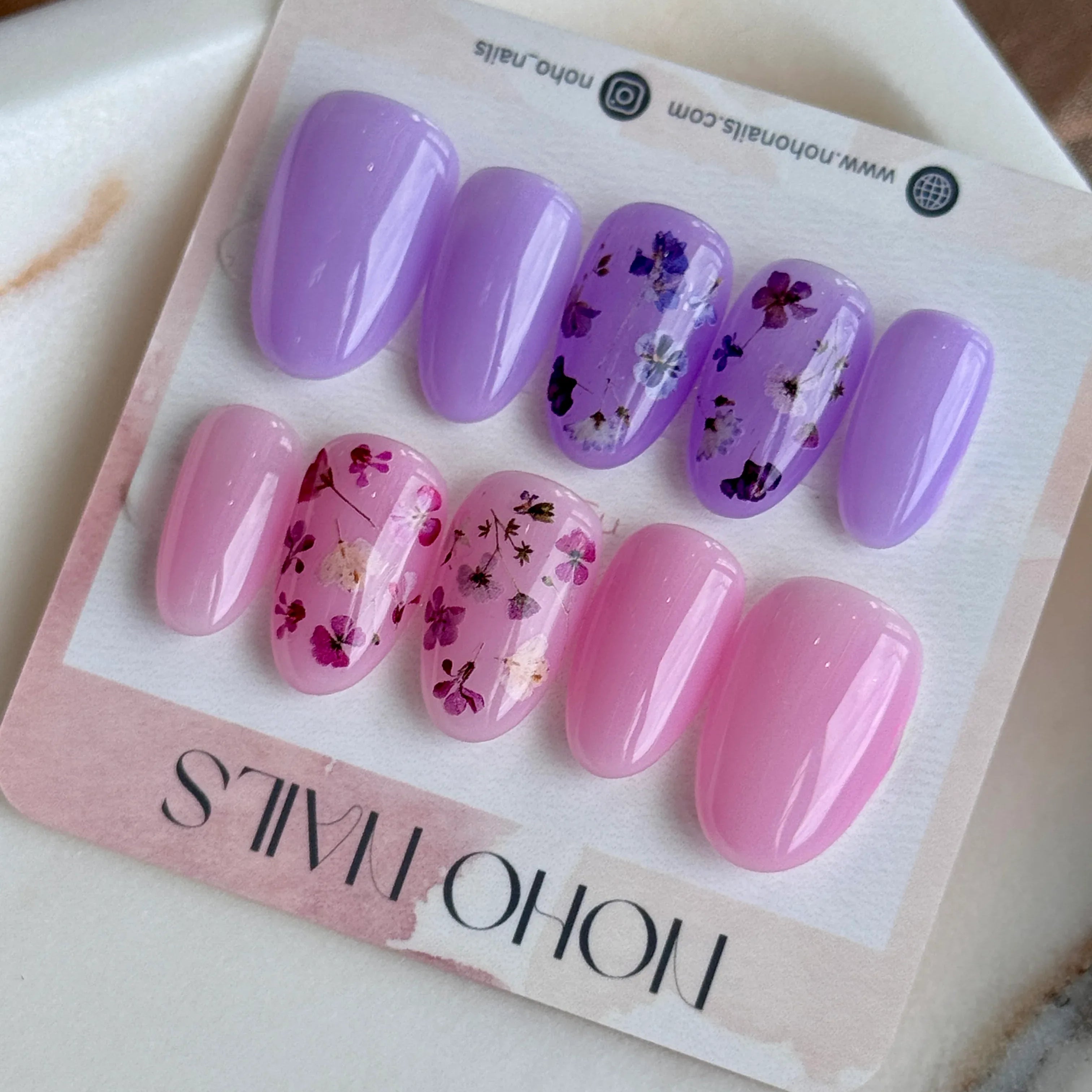 Jelly Pressed Flowers - Noho Nails