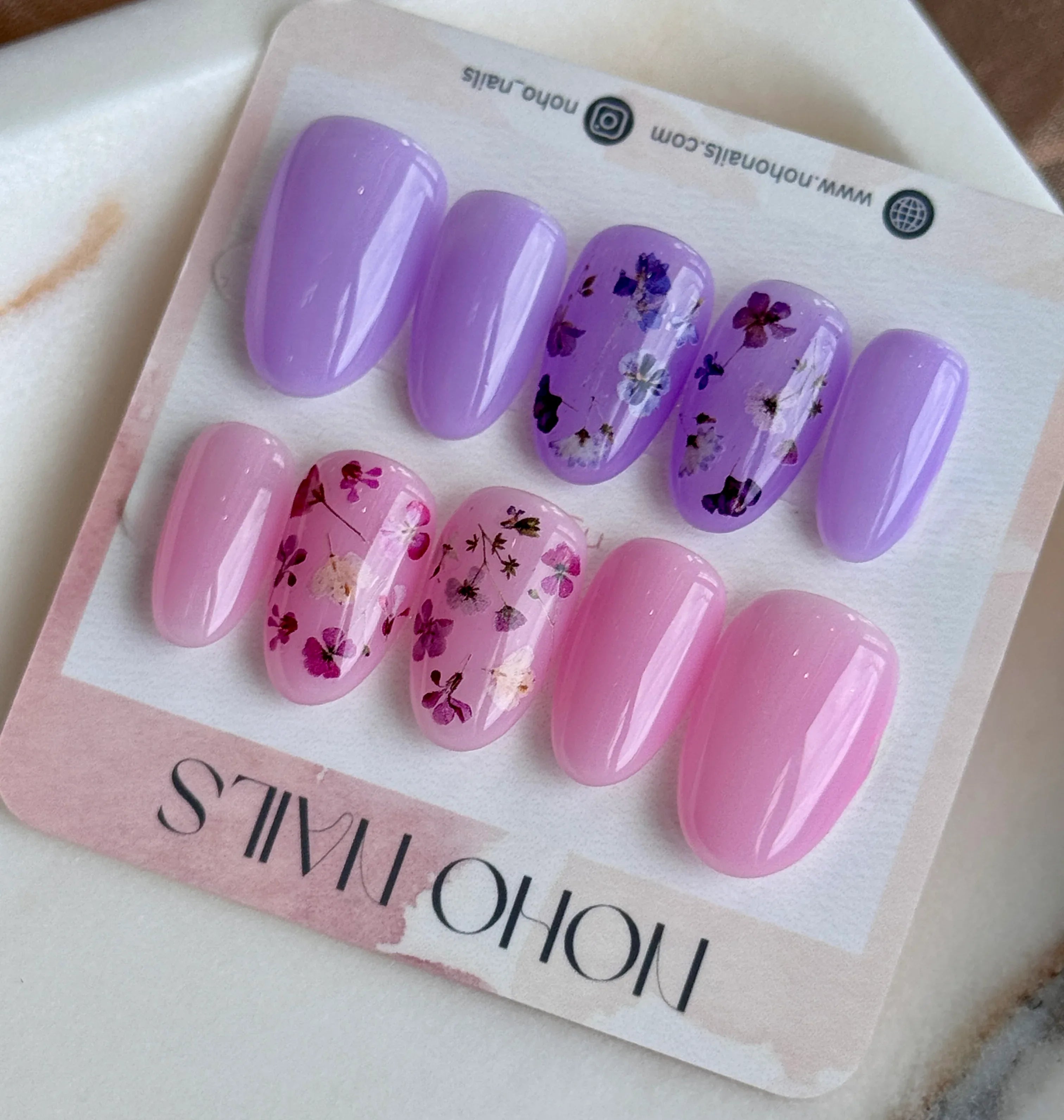 Jelly Pressed Flowers - Noho Nails