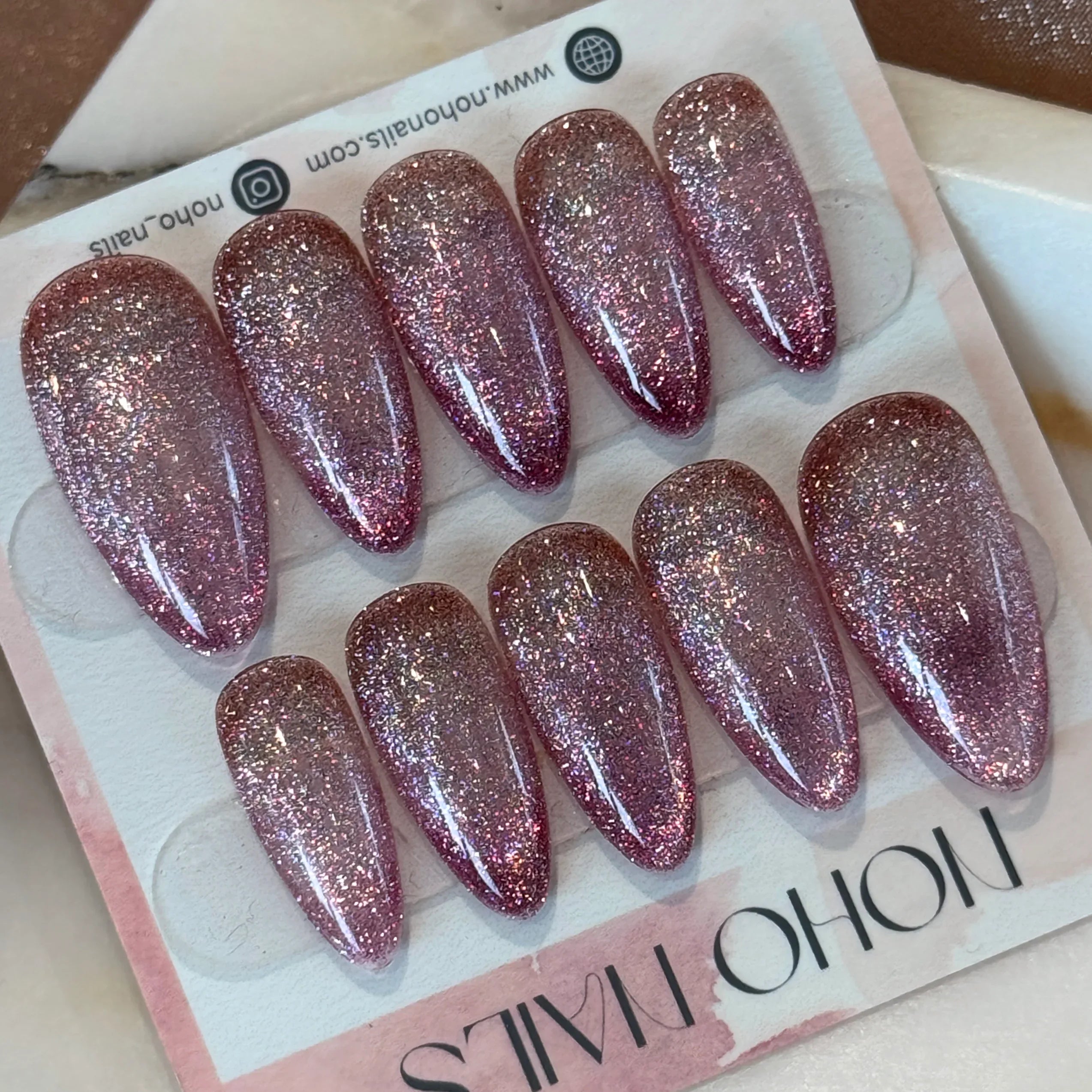 Pinking of Sparkle - Noho Nails