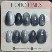 Blue Grey Glow - Noho Nails