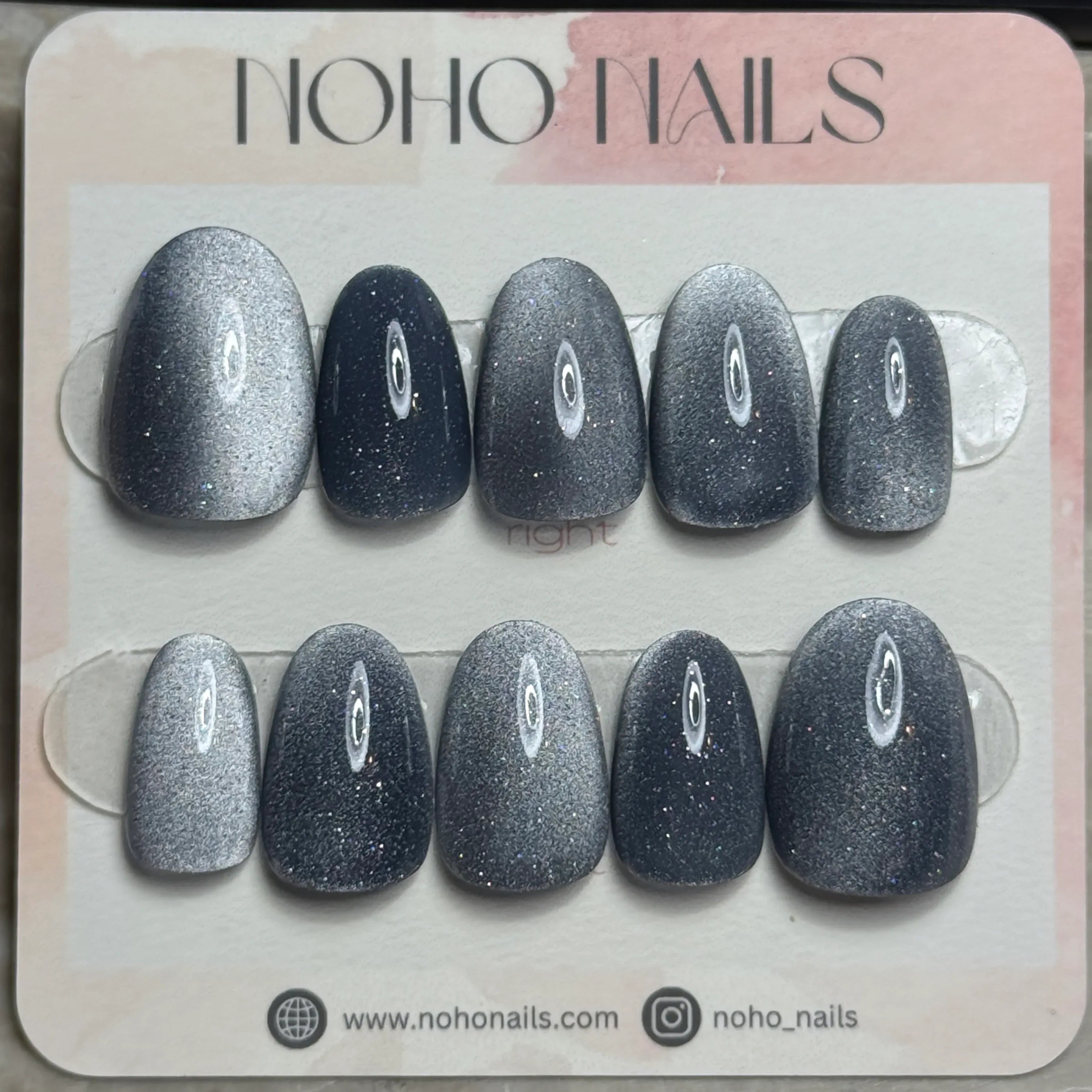 Blue Grey Glow - Noho Nails