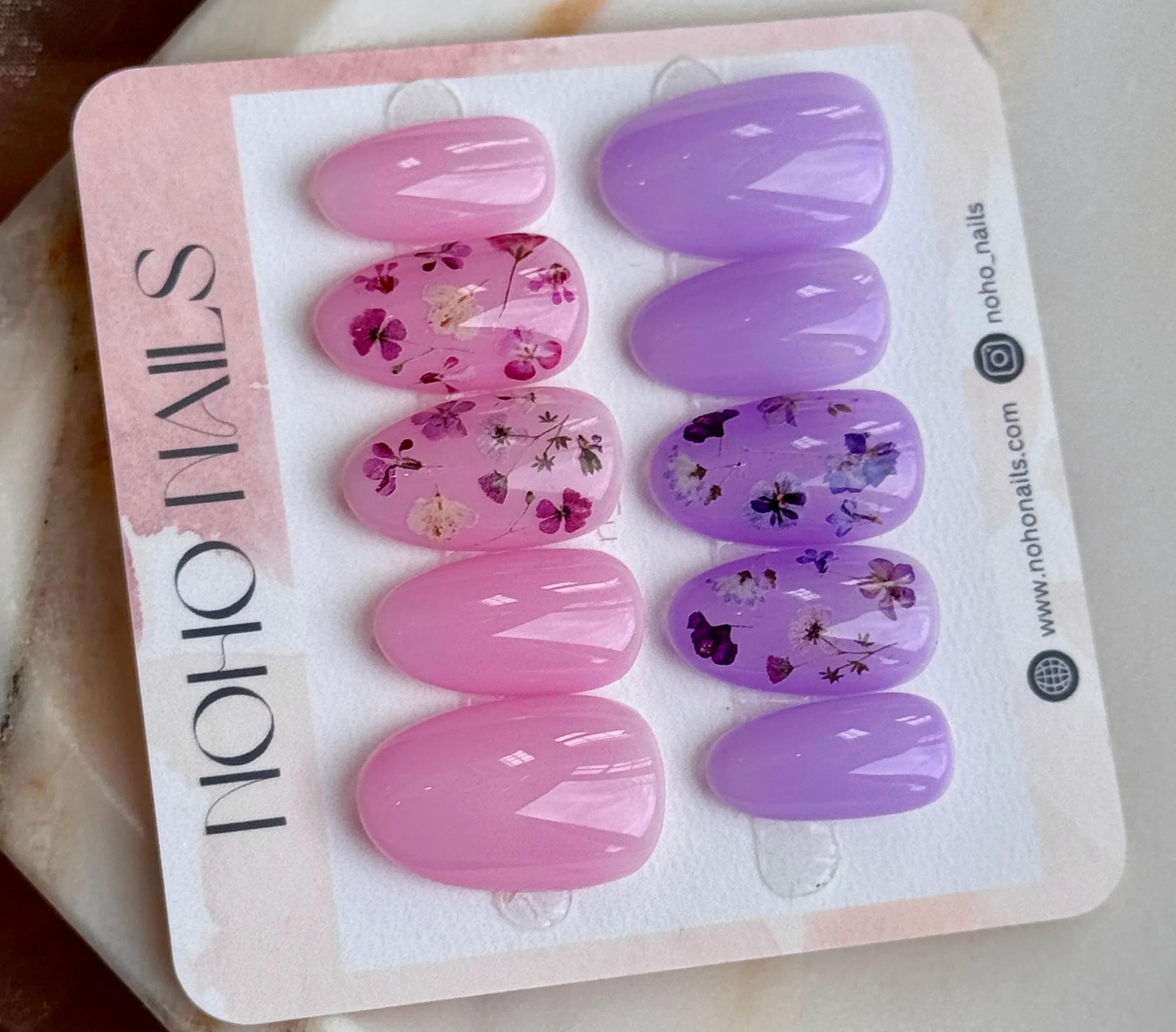 Jelly Pressed Flowers - Noho Nails
