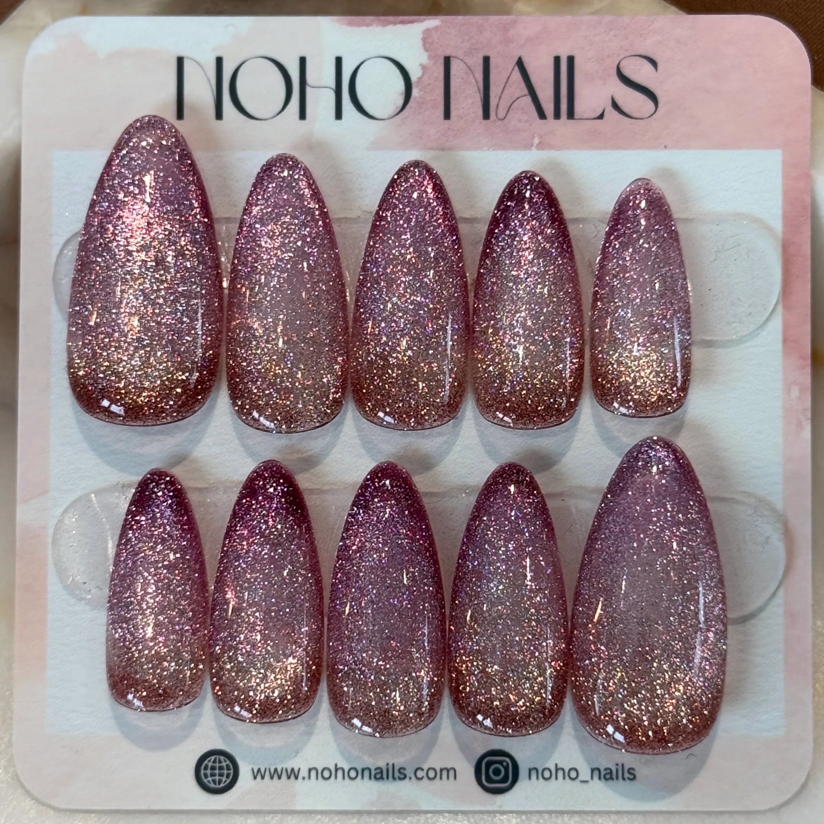 Pinking of Sparkle - Noho Nails