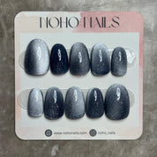 Blue Grey Glow - Noho Nails