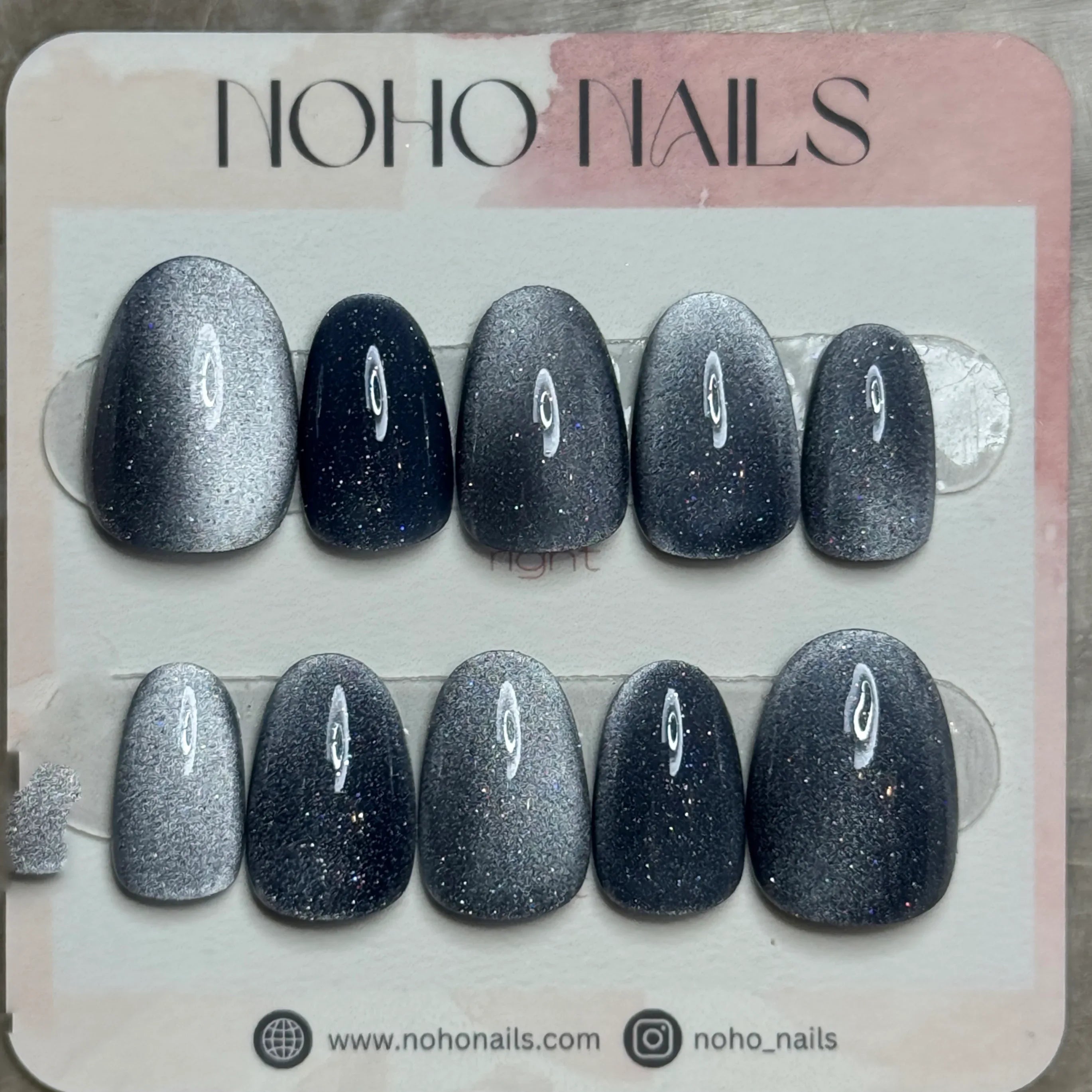 Blue Grey Glow - Noho Nails