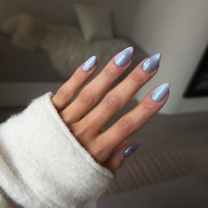 Silver Studded Blue - Noho Nails