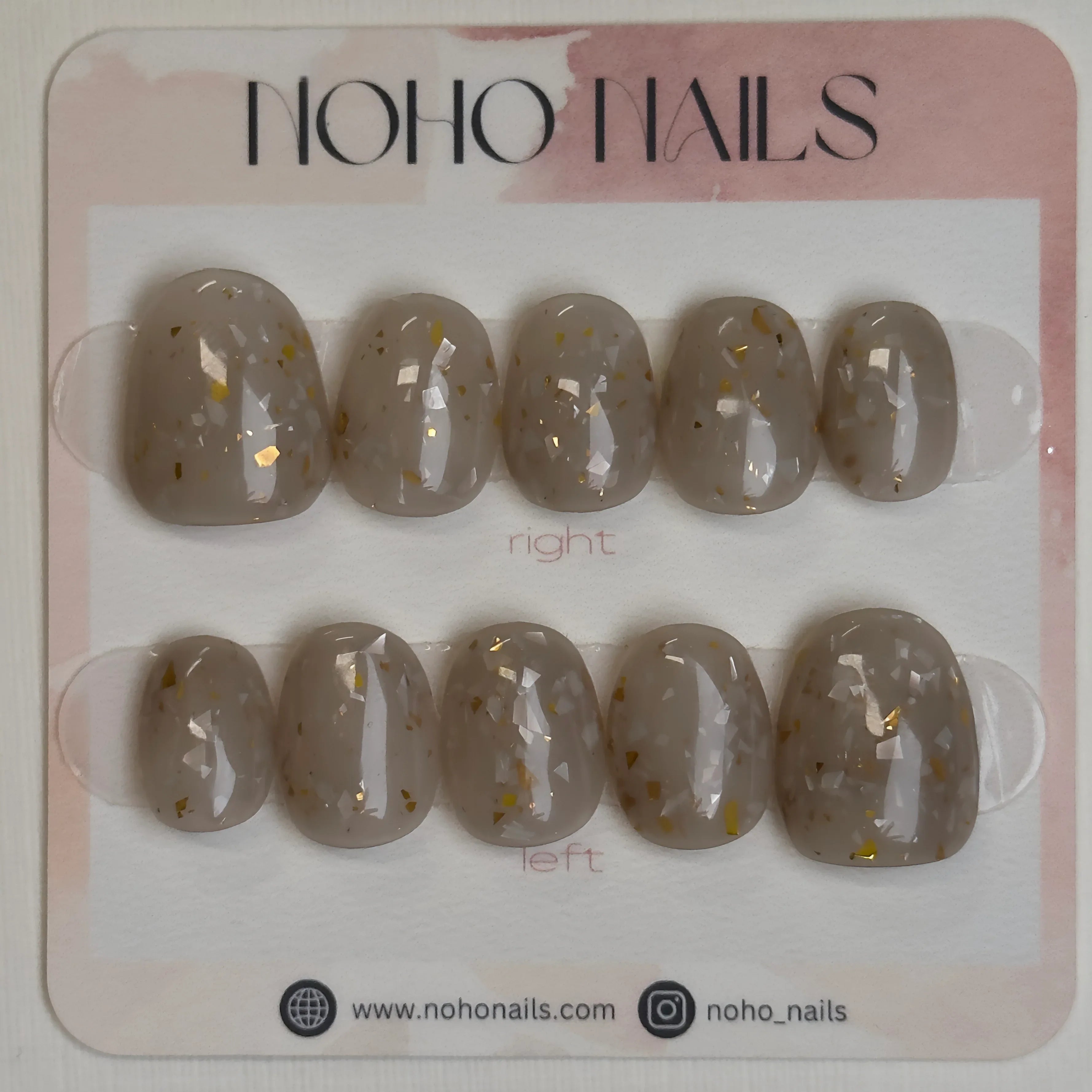 Glittering Greige - Noho Nails
