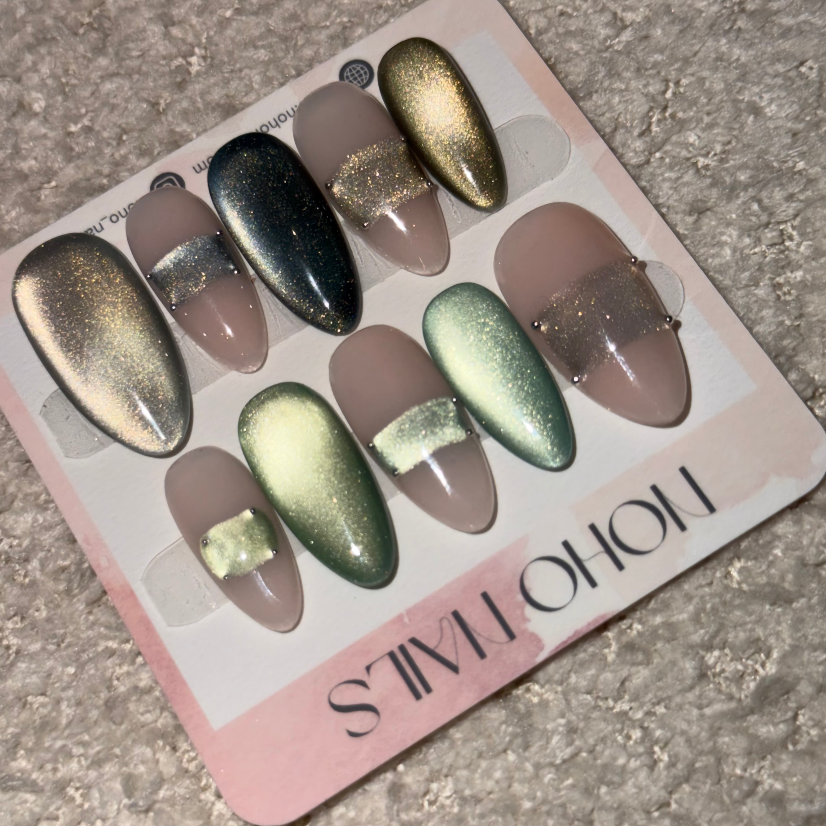 Emerald Inlay - Noho Nails