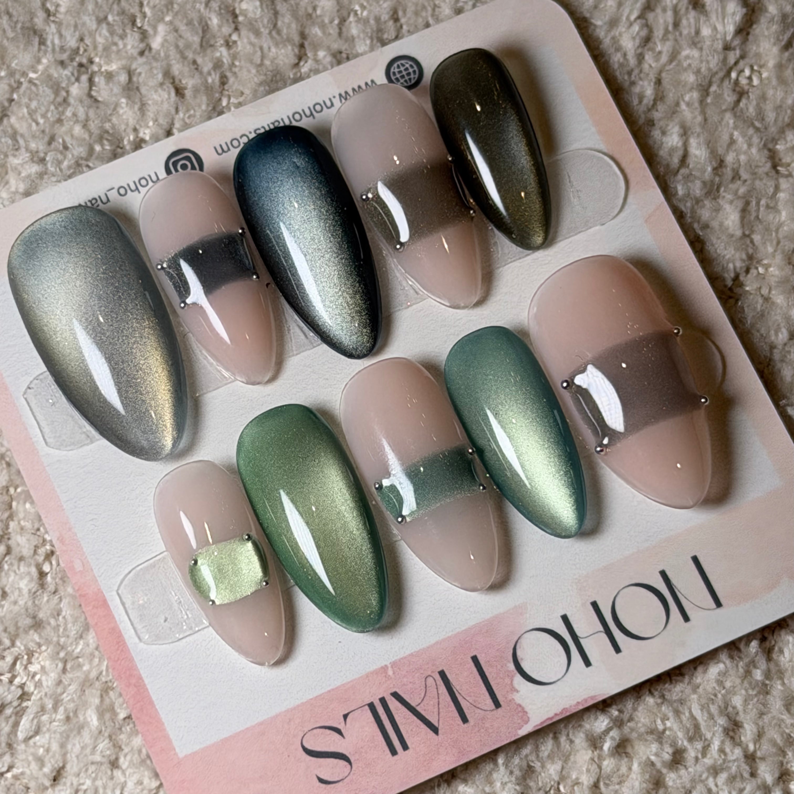 Emerald Inlay - Noho Nails