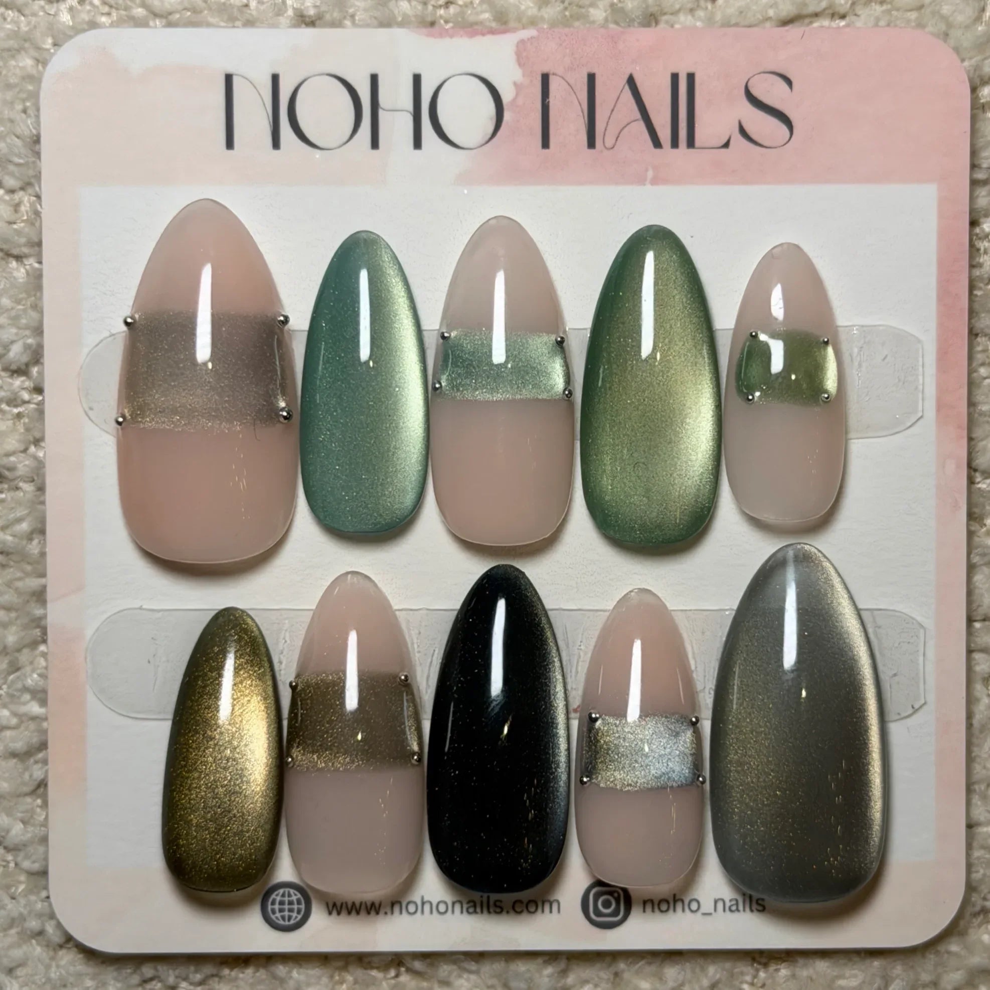 Emerald Inlay - Noho Nails