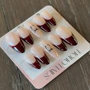 Bordeaux Bows - Noho Nails