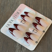 Bordeaux Bows - Noho Nails