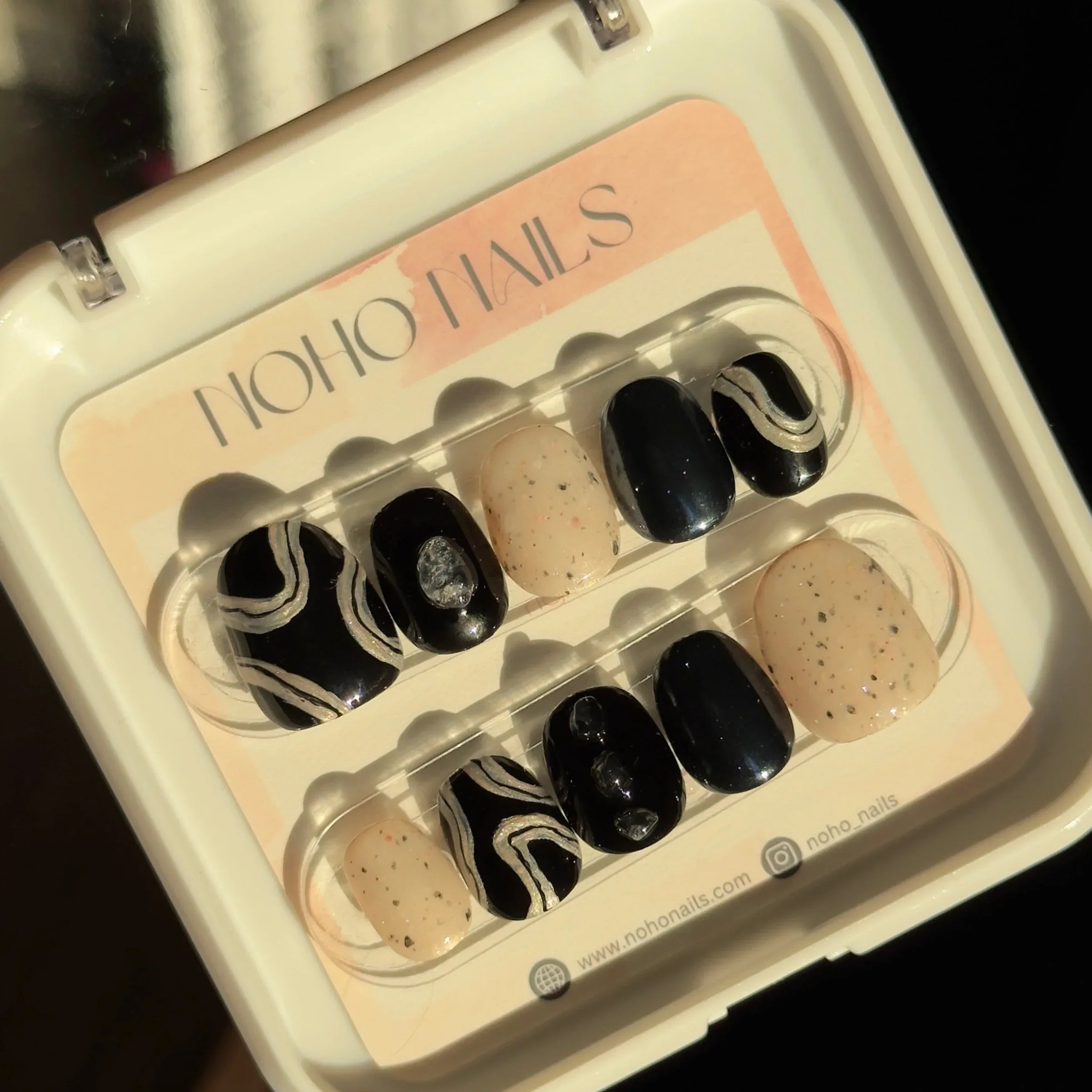Ebony and Ivory - Noho Nails