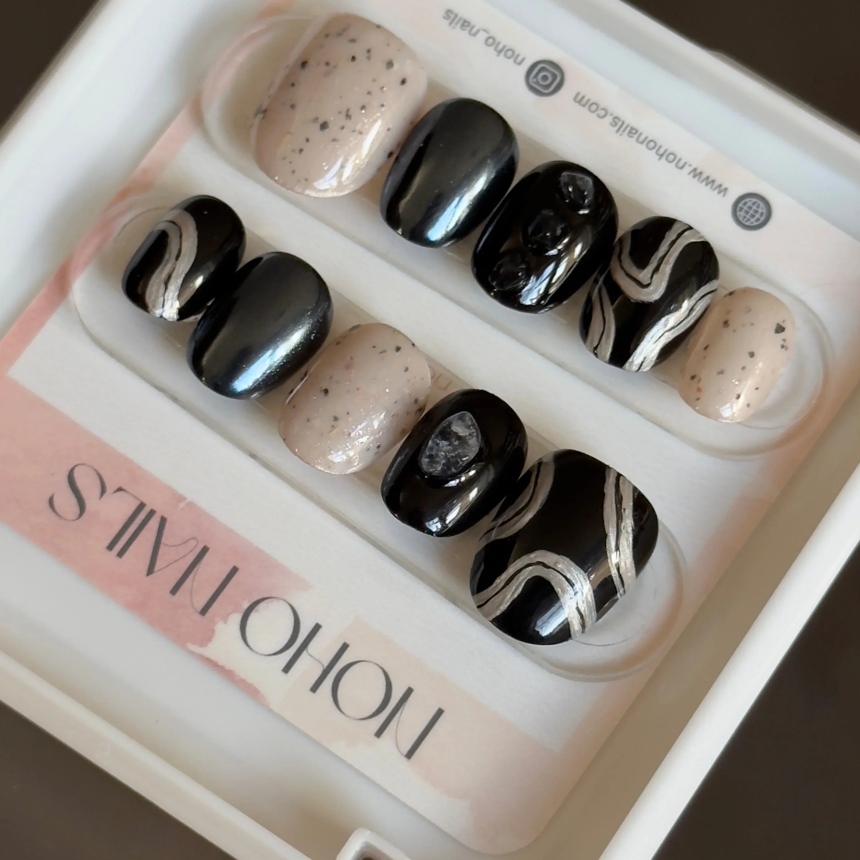 Ebony and Ivory - Noho Nails